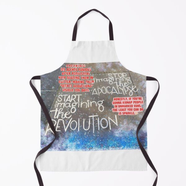 Item preview, Viral Glitter Protest Poster – Stop Imagining the Apocalypse, Start Imagining the Revolution (100K+ Views Satire) designed and sold by aadventures.