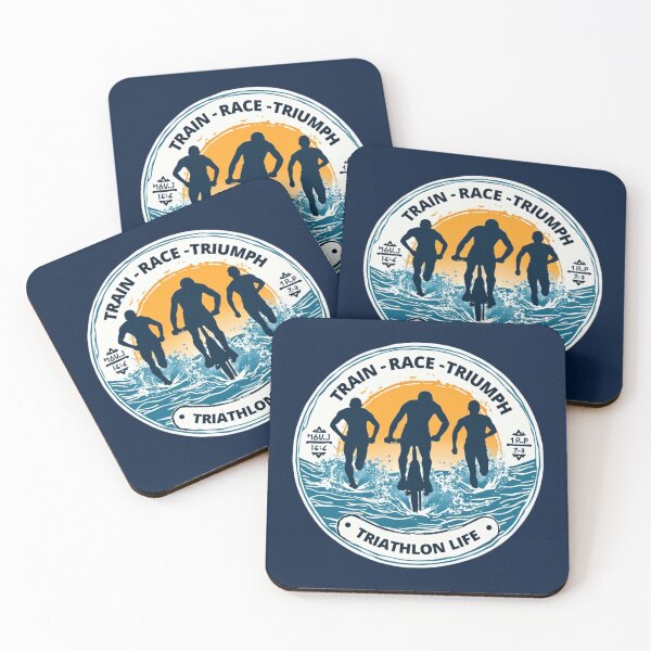 Item preview, Train – Race – Triumph | Triathlon Life Sticker designed and sold by Triathlongram.