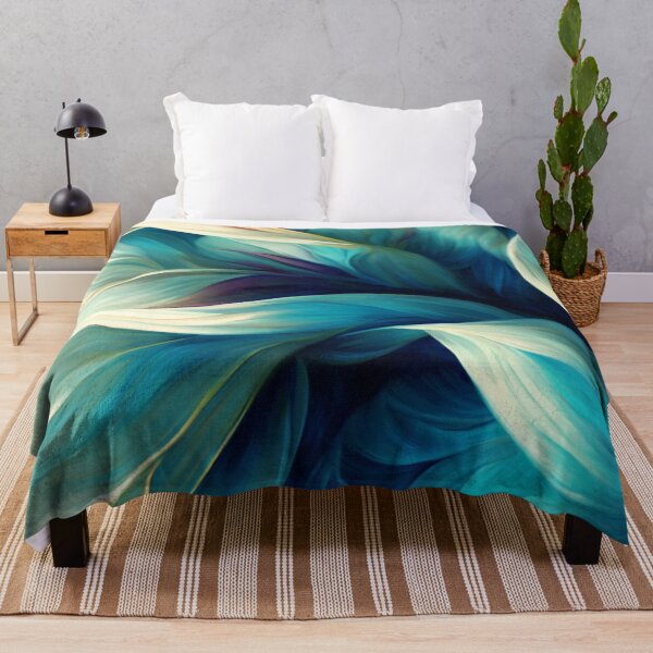 Item preview, Exquisite Aqua, Cream And Blue Floral Swirls Abstract designed and sold by DEC02.