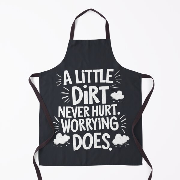 Item preview, B A Little Dirt Never Hurt Worrying Does - Chalkboard Quote Design, Playful Parenting Gift, Funny Kids Quote Sticker/Mug/Tshirt designed and sold by Typography Prints.