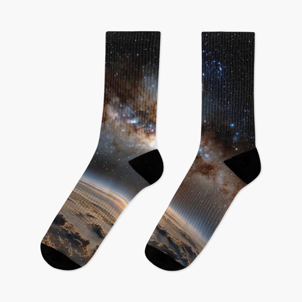 Item preview, Stunning Celestial View of Earth and the Milky Way at Dawn From Space designed and sold by jecphotography and art.
