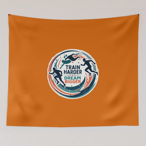 Item preview, Train Harder, Dream Bigger – Triathlon Motivation Sticker designed and sold by Triathlongram.
