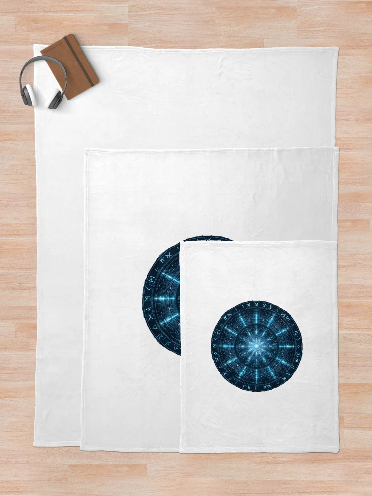 Thumbnail 5 of 6, Throw Blanket, Neon Rune designed and sold by IssaraStudio.