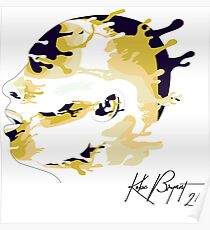 Drip-effect portrait Kobe Bryant Poster