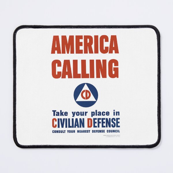 Item preview, AMERICA CALLING WWII U.S. Civil Defense Poster Reproduction designed and sold by RealPilotDesign.
