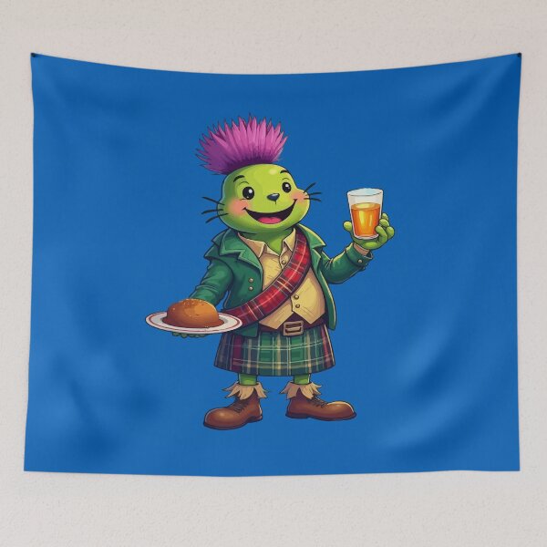 Item preview, Whimsical Scottish Thistle With Whisky and Haggis designed and sold by taiche.