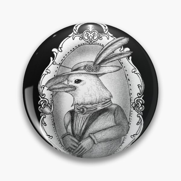Item preview, Victorian Crow Portrait – Elegant Bird Smoking Pipe Art designed and sold by TheWitchCoven.