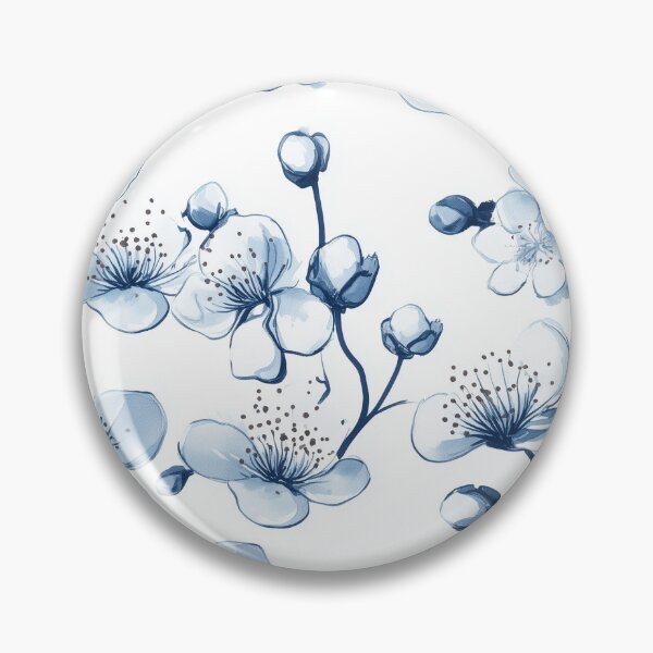 Artikelvorschau, Blaue Sakura-Kirschblüten entworfen und verkauft von AquarellesWorks.
