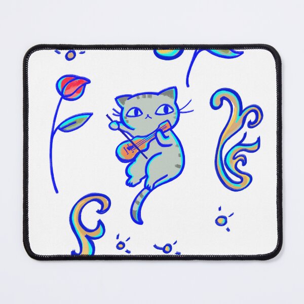Item preview, Medieval Cat Playing String Instrument designed and sold by kayla-kn.