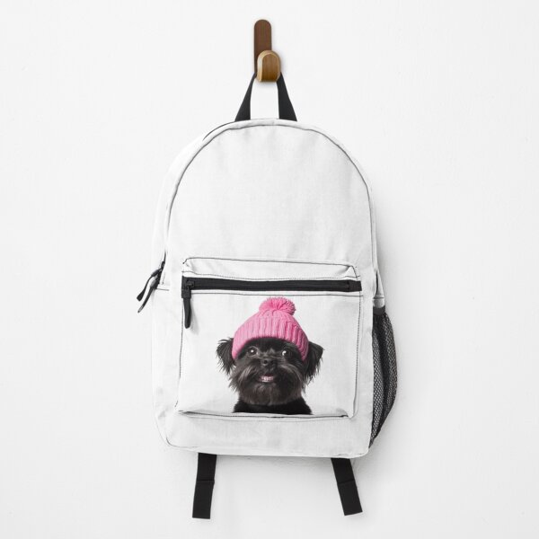 Item preview, Cozy Affenpinscher dog Wearing Pink Winter Hat Trendy Animal Fashion Artwork designed and sold by LazyOwlStore.