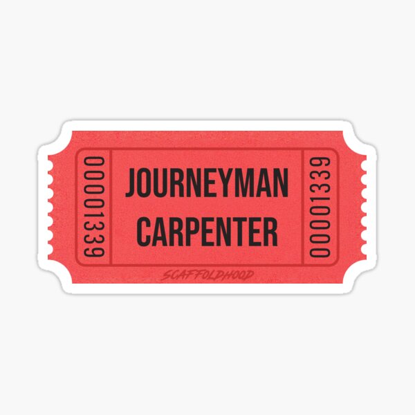 Item preview, Journeyman Carpenter Ticket designed and sold by Scaffoldhood Clothing Inc..
