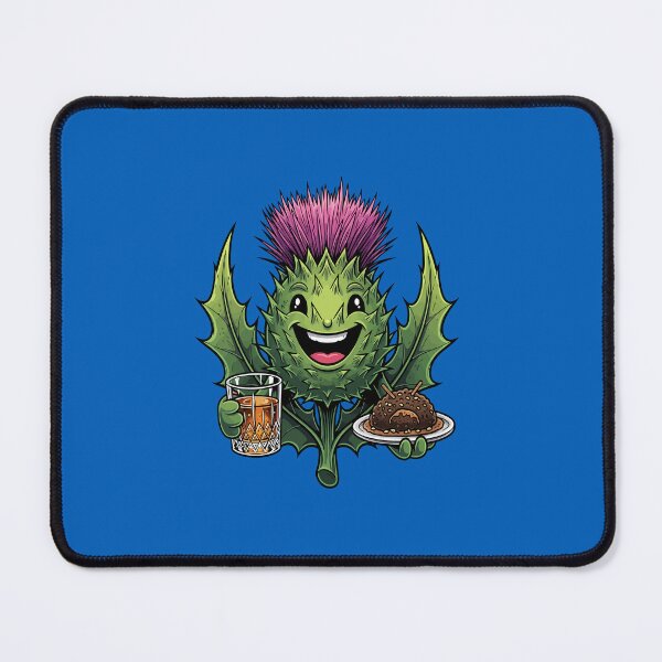 Item preview, Playful Scottish Thistle Character With Whisky and Haggis designed and sold by taiche.