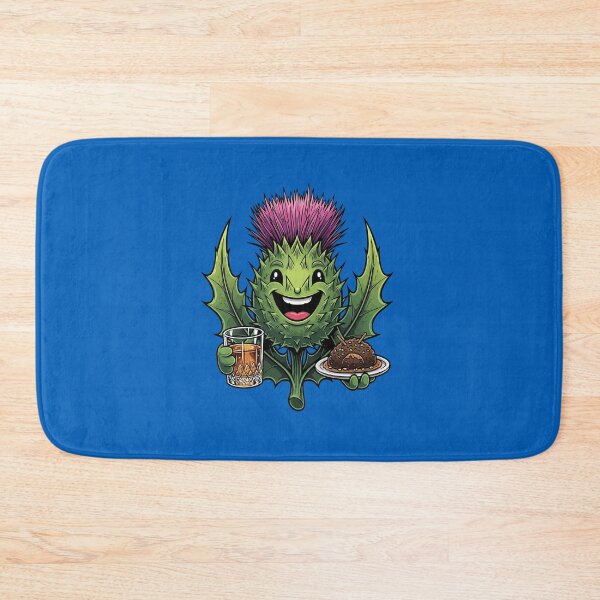 Item preview, Playful Scottish Thistle Character With Whisky and Haggis designed and sold by taiche.