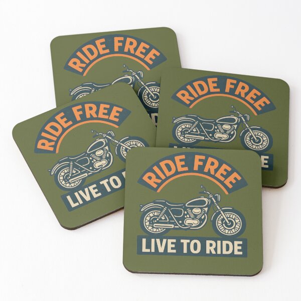 Item preview, Ride Free Live to Ride – Vintage Motorcycle Biker T-Shirt Design designed and sold by Moodelier.