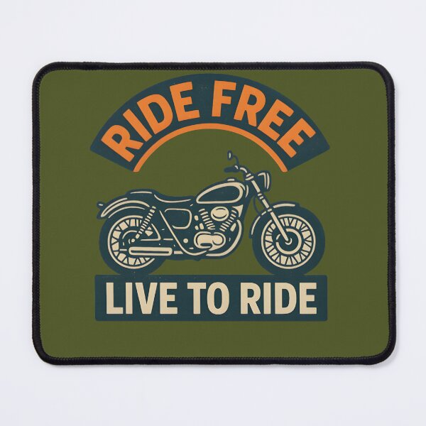 Item preview, Ride Free Live to Ride – Vintage Motorcycle Biker T-Shirt Design designed and sold by Moodelier.