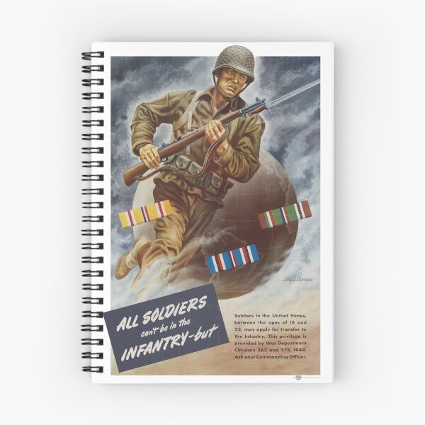 Item preview, WWII Army Infantry "All Soldiers can't be in the Infantry-but" Recruitment Poster Reproduction Graphics designed and sold by RealPilotDesign.