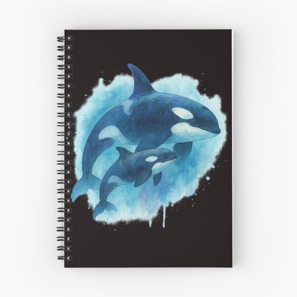 Item preview, “Bond Beneath the Waves – Watercolor Orca and Calf” designed and sold by Tadeusz1.
