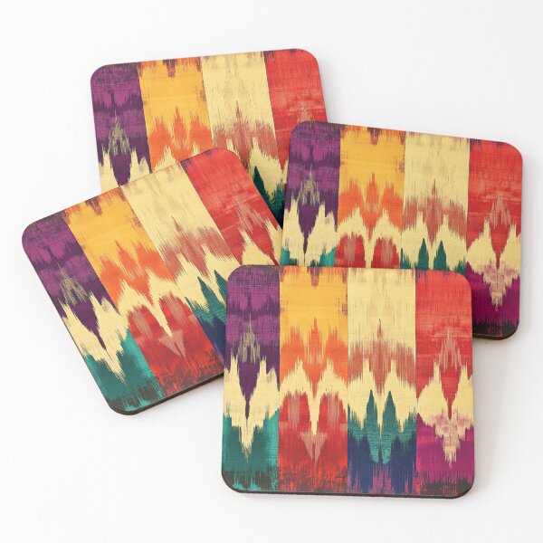 Item preview, Uzbek Ikat - Geometric Textile Pattern designed and sold by Myra365Art.