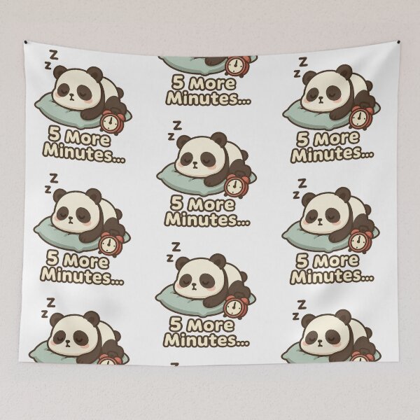 Item preview, Funny Sleepy Panda "5 More Minutes" designed and sold by HAFIZ-DP.
