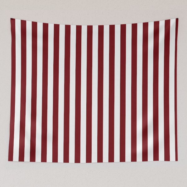 Item preview, Cherry Red And White Vertical Stripes Pattern designed and sold by positivequoteg.