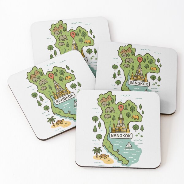 Item preview, Cartoon Thailand Map designed and sold by PanNaree.