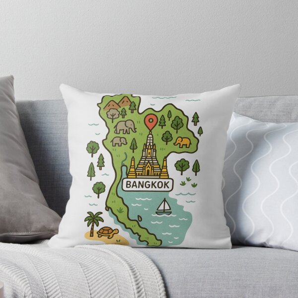 Item preview, Cartoon Thailand Map designed and sold by PanNaree.