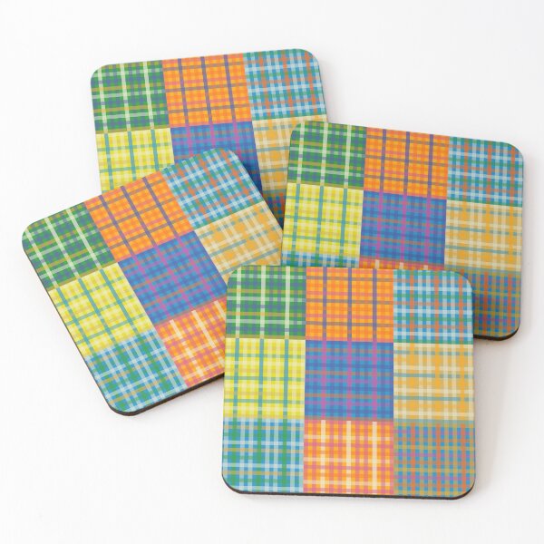 Item preview, Bold and Colorful Vintage Style Gingham Patchwork Plaid Pattern designed and sold by kierkegaard.