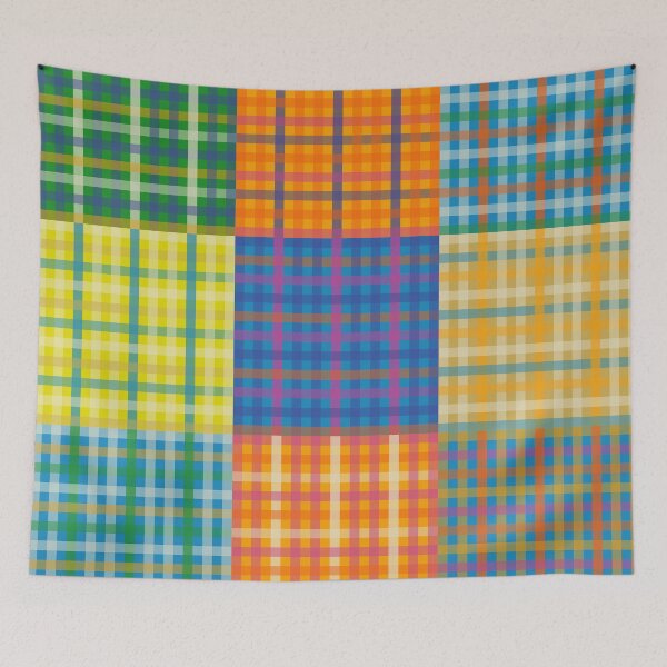 Item preview, Bold and Colorful Vintage Style Gingham Patchwork Plaid Pattern designed and sold by kierkegaard.
