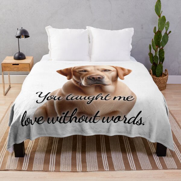 Item preview, Love Without Words – Labrador Retriever Emotional Quote Art designed and sold by PawAndSoul.