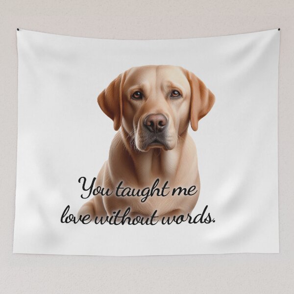 Item preview, Love Without Words – Labrador Retriever Emotional Quote Art designed and sold by PawAndSoul.