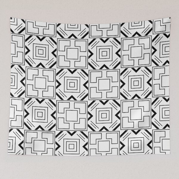 Item preview, Retro Art Deco Geometric Pattern 24.P06.079.080 designed and sold by Space & Care - Art Deco GeoMetrica.