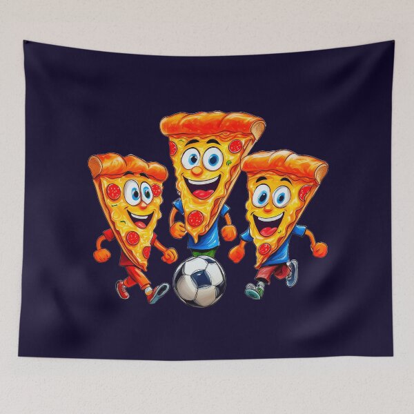 Item preview, Pizza playing soccer funny bold fashion apparel  designed and sold by JumWow.