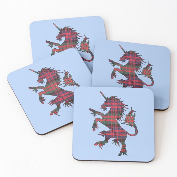 Item preview, MacDonald Modern Tartan Unicorn designed and sold by Murph's Images.