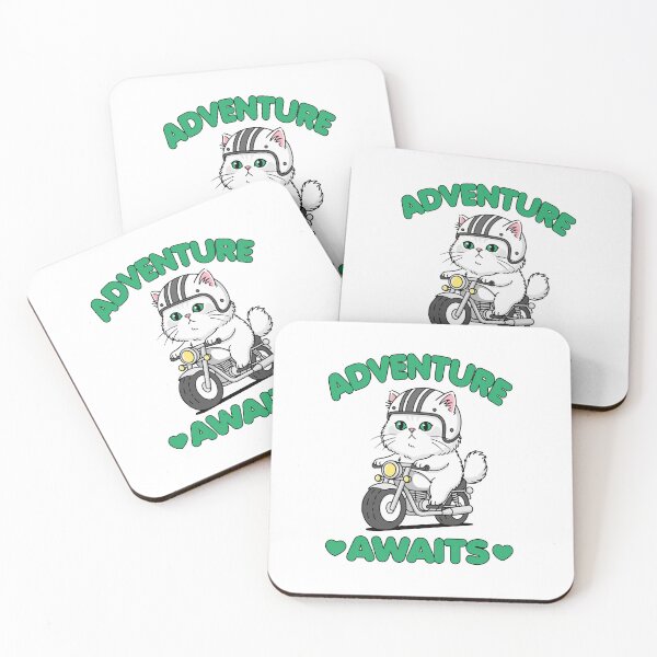 Item preview, Adventurous cat, Cute cat on motorcycle, cute cat rider  designed and sold by Ameerh Workshop .