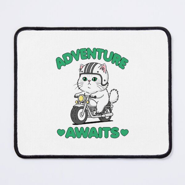 Item preview, Adventurous cat, Cute cat on motorcycle, cute cat rider designed and sold by Ameerh Workshop .
