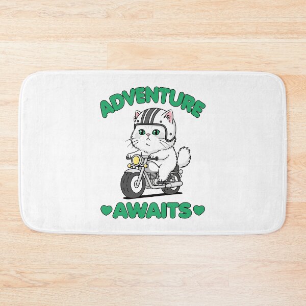 Item preview, Adventurous cat, Cute cat on motorcycle, cute cat rider  designed and sold by Ameerh Workshop .