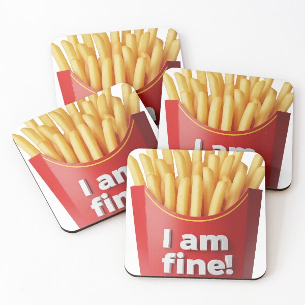 Item preview, "I Am Fine!" Fries Box designed and sold by Dailyprintstyle.