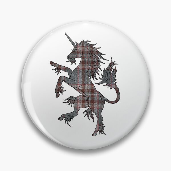 Item preview, Grey and Red Tartan Unicorn designed and sold by Murph's Images.
