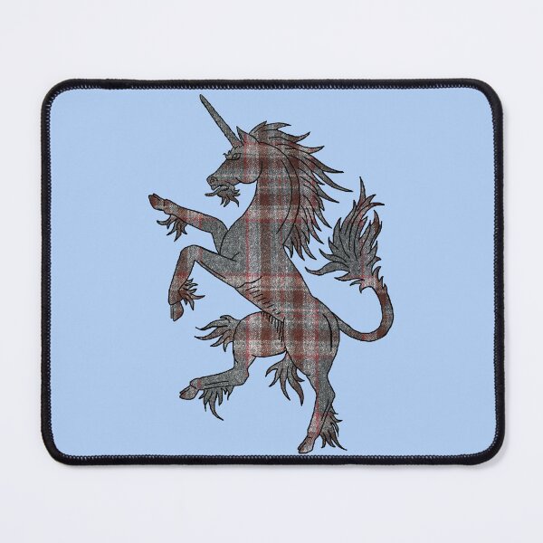 Item preview, Grey and Red Tartan Unicorn designed and sold by Murph's Images.
