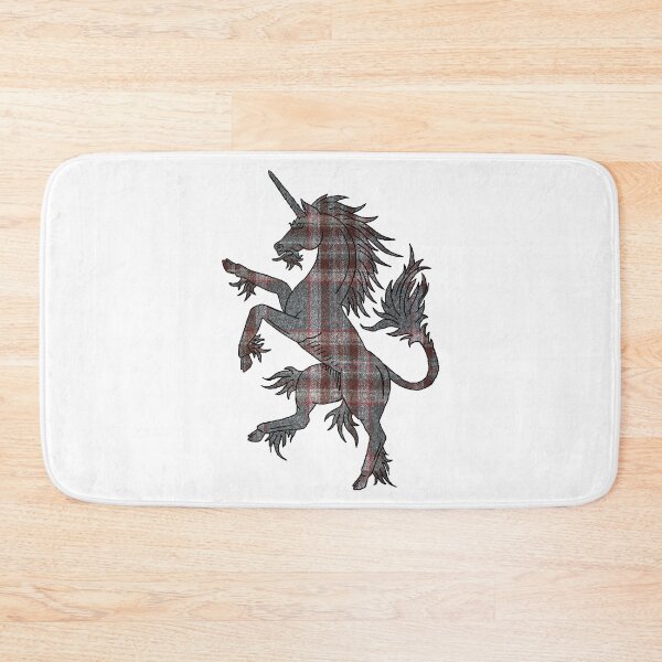 Item preview, Grey and Red Tartan Unicorn designed and sold by Murph's Images.