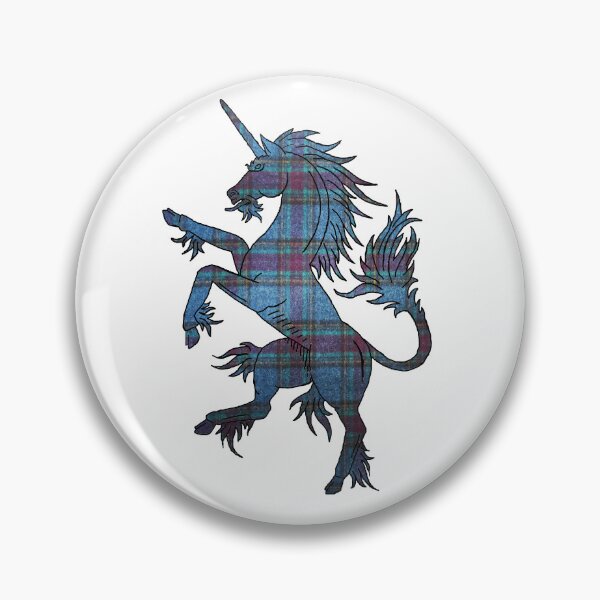 Item preview, Blue and Purple Tartan Unicorn designed and sold by Murph's Images.