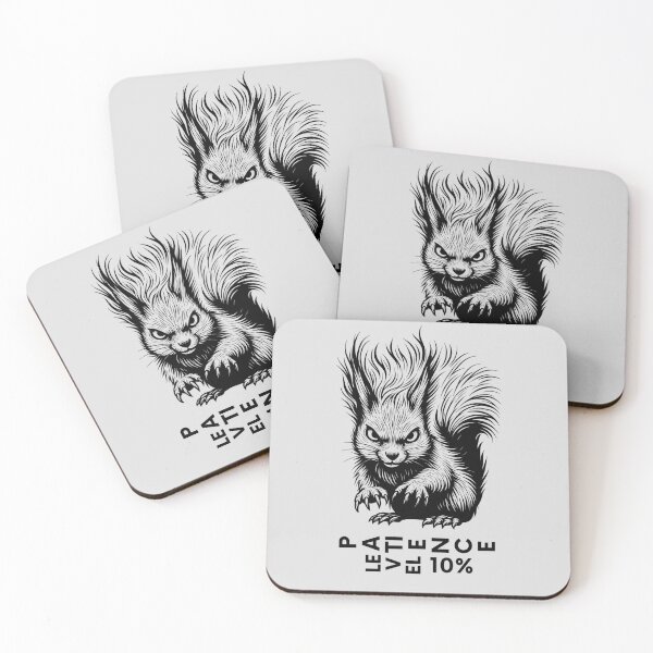 Item preview, Patience Level 10% - Psycho Squirrel - Mental Health Humor designed and sold by QuirkySpark.