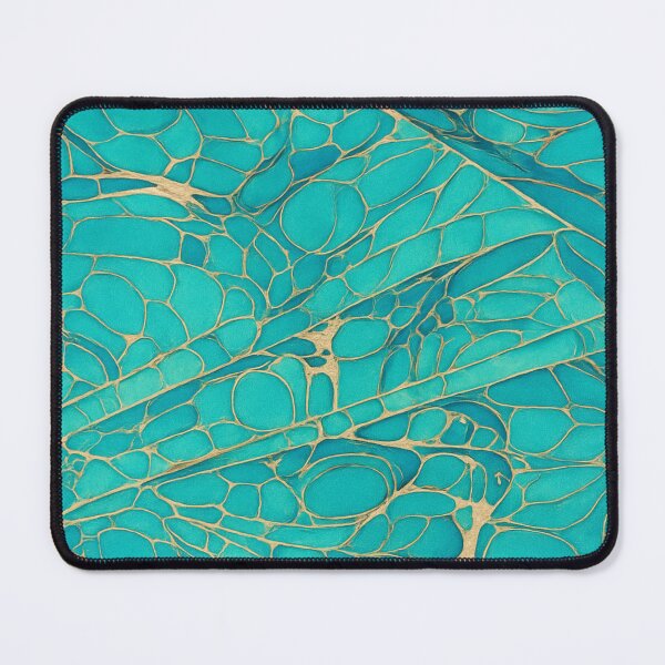 Item preview, Turquoise Marbled Flow – Fluid Abstract Ebru Art designed and sold by Pacika.