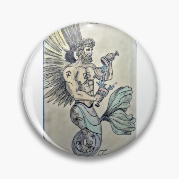Item preview, Temperance Mermen Tarot Card designed and sold by Kostis is drawing.