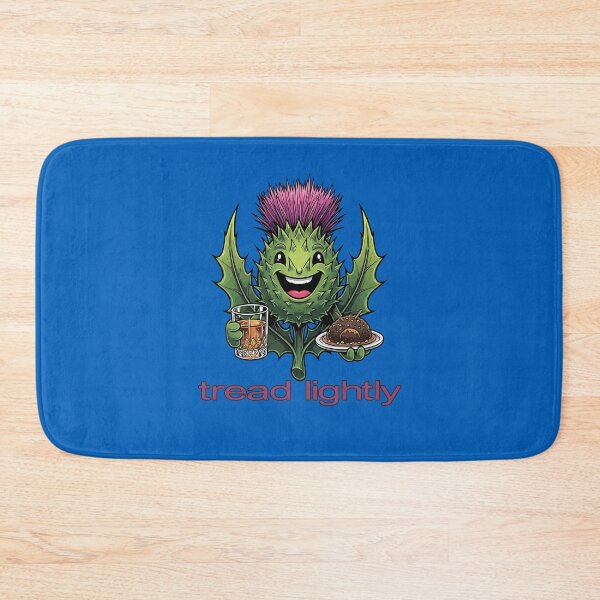 Item preview, Tread Lightly Scottish Thistle Character With Whisky and Haggis designed and sold by taiche.