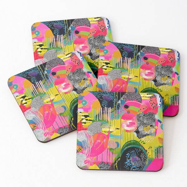 Item preview, Digital art work2 "Vibrant Geometric Shapes and Nature Elements in Bold Contrast" designed and sold by Richenda.