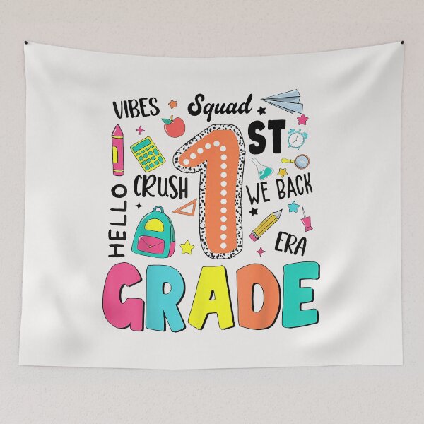 Item preview, Hello First 1St Grade Vibes Kids Boys Girls Back To School designed and sold by cawtoon.
