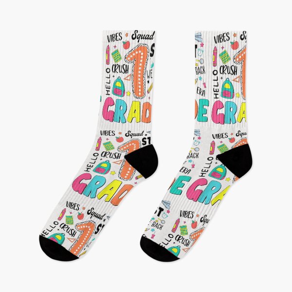 Item preview, Hello First 1St Grade Vibes Kids Boys Girls Back To School designed and sold by cawtoon.