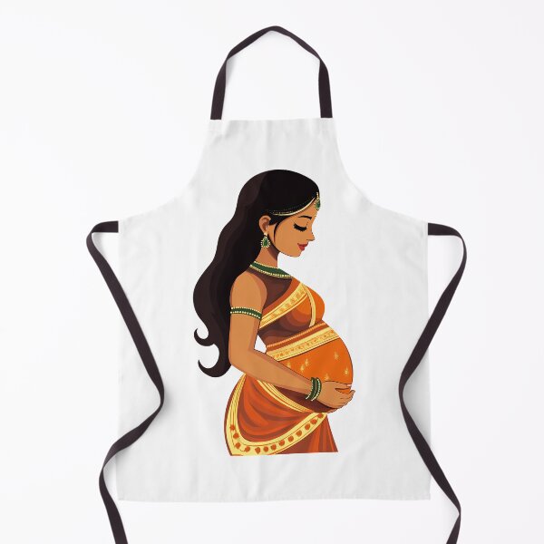 Item preview, Beautiful Pregnant Woman in Orange Attire designed and sold by Asapusri.