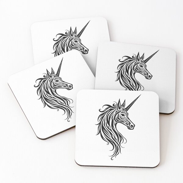 Item preview, Tribal Unicorn Head designed and sold by ShadowAndSlate.